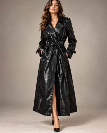 Eve croco trench coat