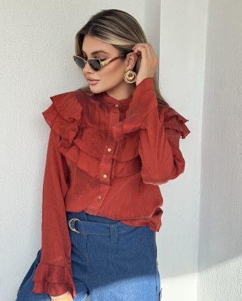 Danae ruffled shirt