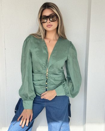 Aria satin shirt