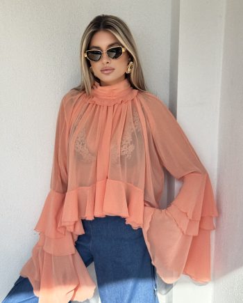 Sora ruffled top